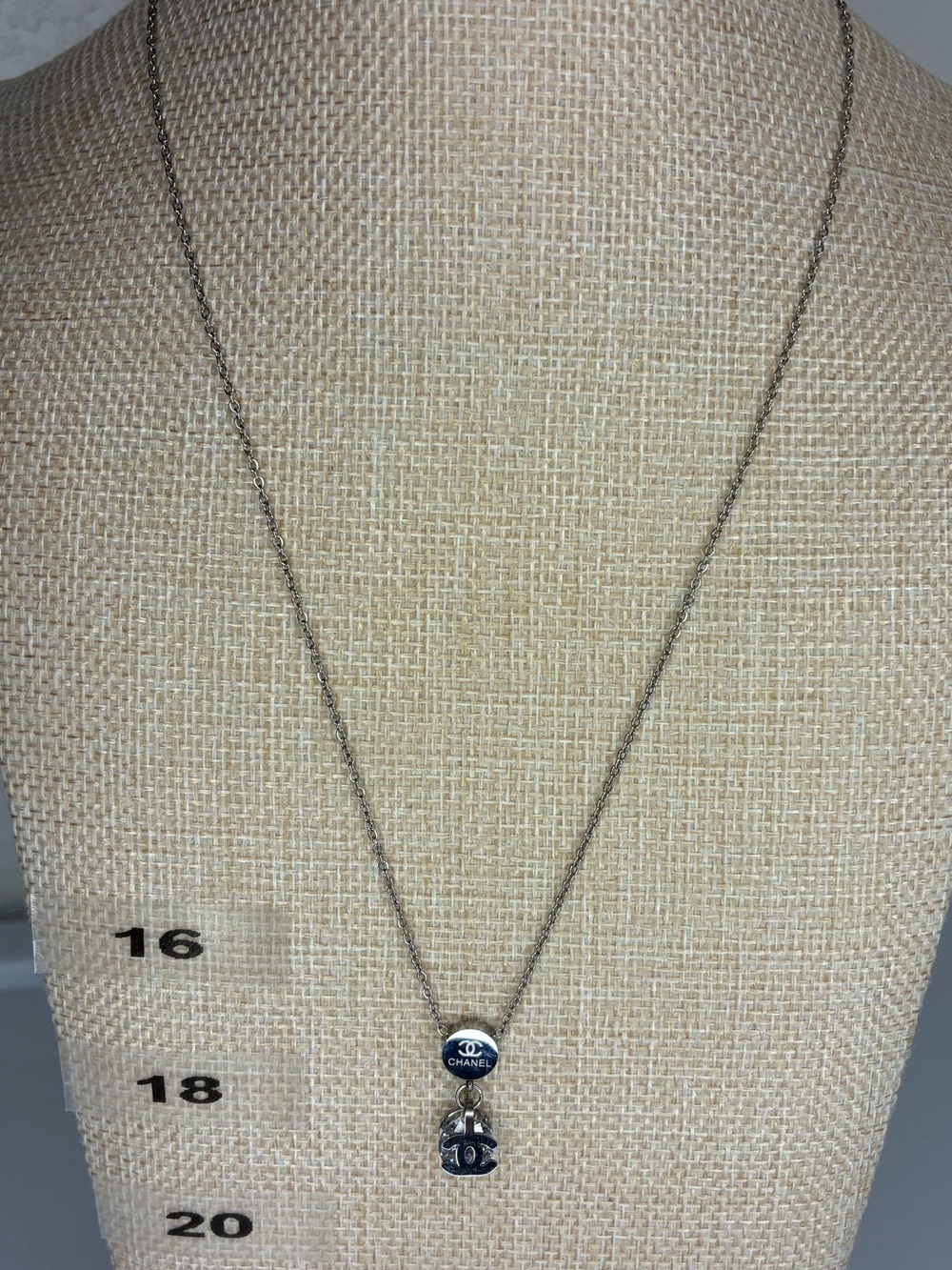 Vintage Silver-Tone Necklace with Double Charms